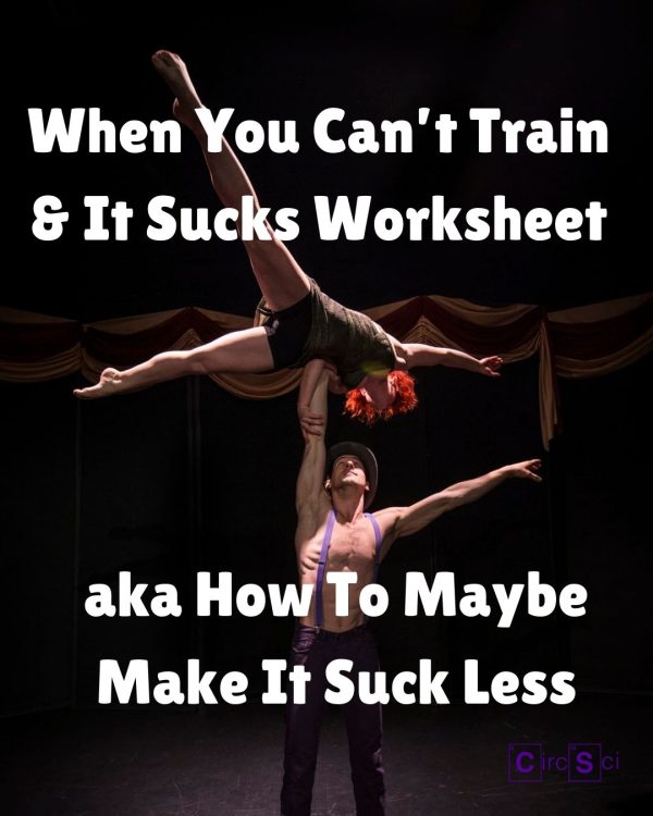 When You Can't Train and It Sucks Worksheet